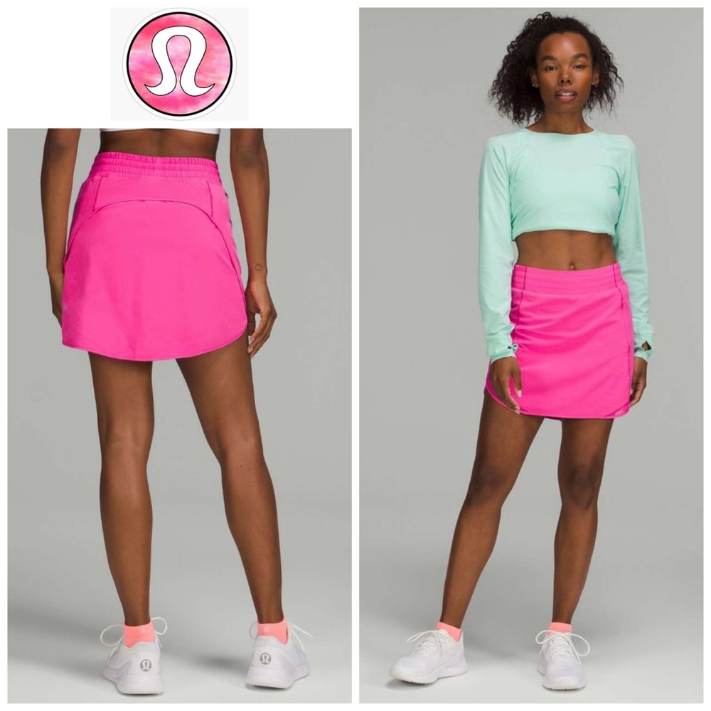 Lululemon 2022 Sz 12 Hotty Hot High-Rise Skirt *Long in Sonic Pink